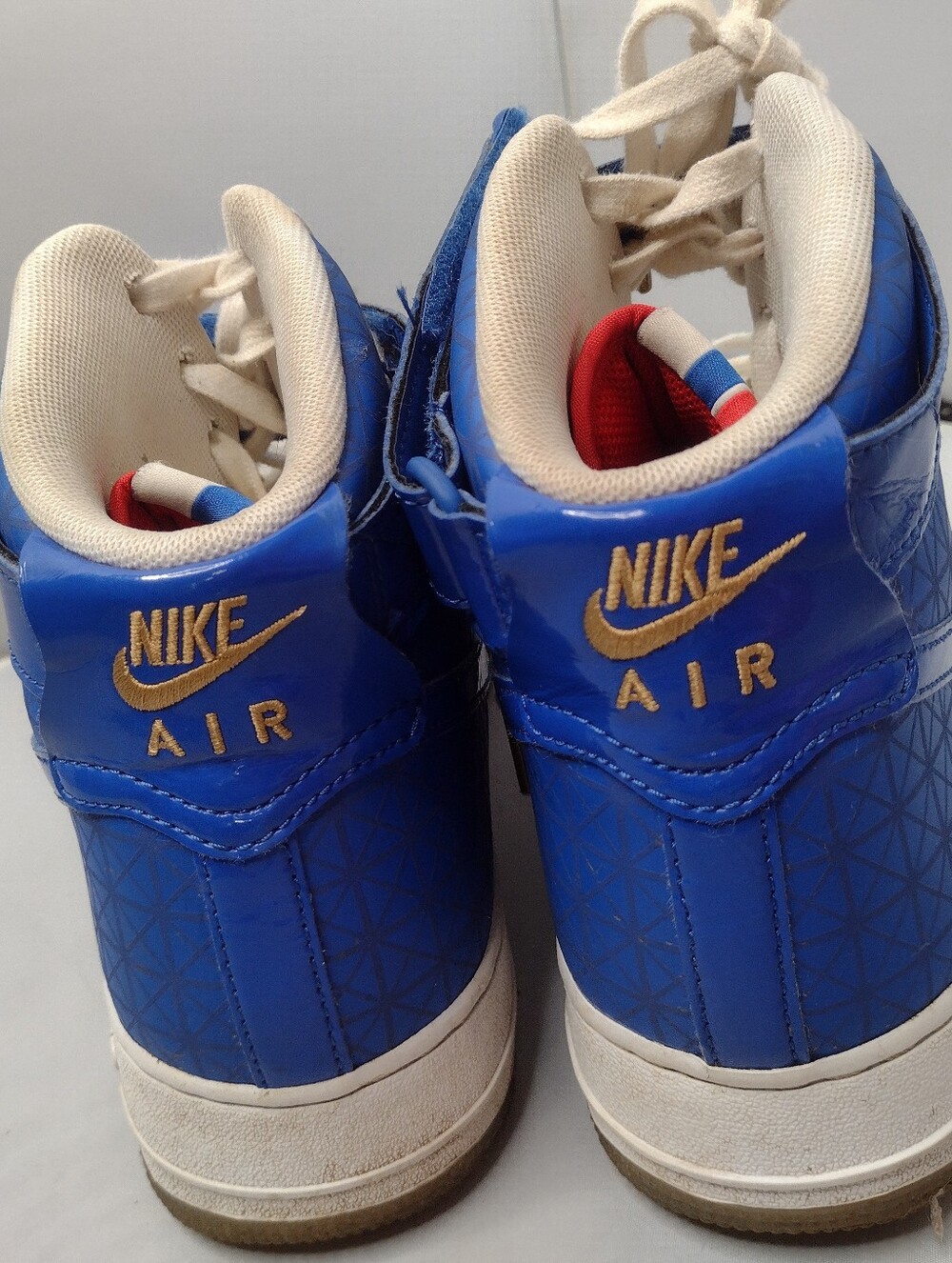 Nike Air Force 1 High Detroit Pistons NBA 2004 Finals CI9880-400 Mens Size 10 FF - Picture 7 of 10